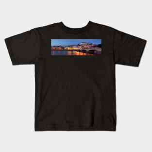 Old town, river, Mondego, Coimbra, Portugal, city, evening, dusk Kids T-Shirt
